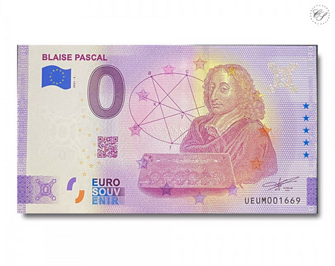 Ranska 0 € 2021 Blaise Pascal -juhlavuosiversio UNC
