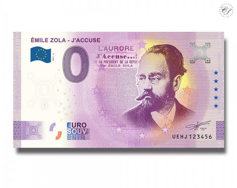 Ranska 0 € 2021 Émile Zola -juhlavuosiversio UNC
