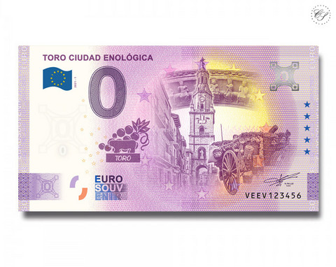 Espanja 0 € 2021 Toron Viininvalmistuskaupunki -juhlavuosiversio UNC