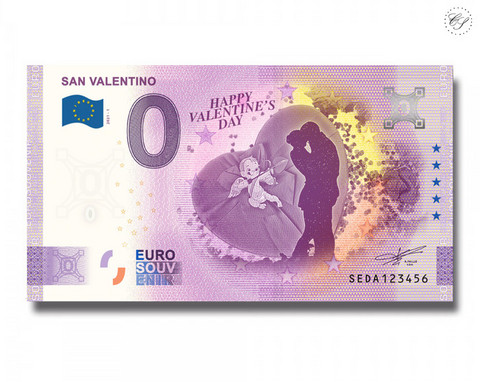 Italia 0 € 2021 Ystävänpäivä -juhlavuosiversio UNC