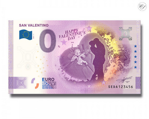 Italia 0 € 2021 Ystävänpäivä UNC