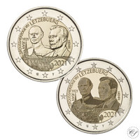 Luxemburg 2 € 2021 Suurherttua Jean 100 v., molemmat versiot