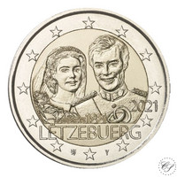 Luxemburg 2 € 2021 Maria Teresan & Henrin häät 40 v., normaali versio
