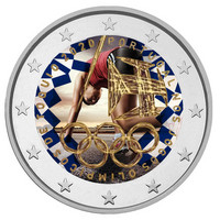Portugali 2 € 2021 Tokion olympialaiset, väritetty (#1)