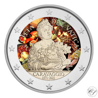 Vatikaani 2 € 2021 Caravaggio BU, väritetty (#1)