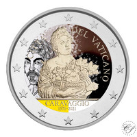 Vatikaani 2 € 2021 Caravaggio BU, väritetty (#2)