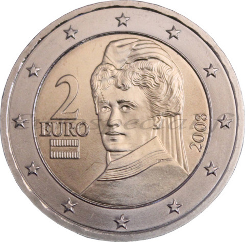 Itävalta 2 € 2014 Bertha von Suttner UNC