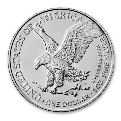 Yhdysvallat 2021 American Silver Eagle, design #2