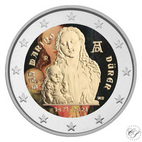 San Marino 2 € 2021 Albrecht Durer BU, väritetty (#2)
