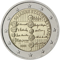 Itävalta 2 € 2005 Valtiosopimus 50 vuotta
