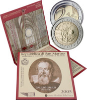 San Marino 2 € 2005 Galileo Galilei