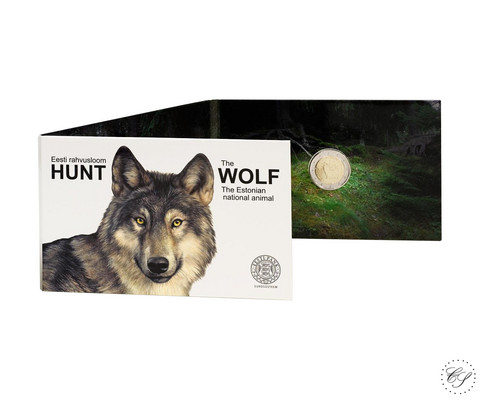 Viro 2 € 2021 Kansalliseläin - Susi, BU coincard