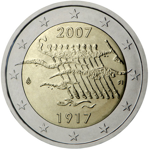 Suomi 2 € 2007 Itsenäisyys 90 vuotta