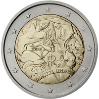 Italia 2 € 2008 Ihmisoikeuksien julistuksen 60. vuosipäivä