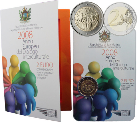 San Marino 2 € 2008 Kulttuurienvälinen vuoropuhelu