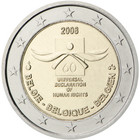 Belgia 2 € 2008 Ihmisoikeuksien julistuksen 60. juhlavuosi