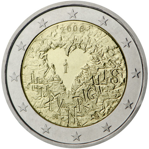 Suomi 2 € 2008 Ihmisoikeuksien julistuksen 60. juhlavuosi
