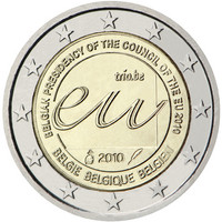 Belgia 2 € 2010 EU- puheenjohtajuus