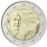 Ranska 2 € 2010 70 vuotta kesäkuun 18. päivän puheesta