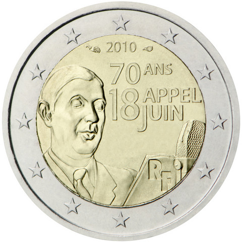 Ranska 2 € 2010 70 vuotta kesäkuun 18. päivän puheesta