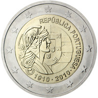 Portugali 2 € 2010 Tasavalta 100 vuotta