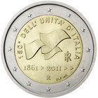 Italia 2 € 2011 150 vuotta Italian yhdistymisestä