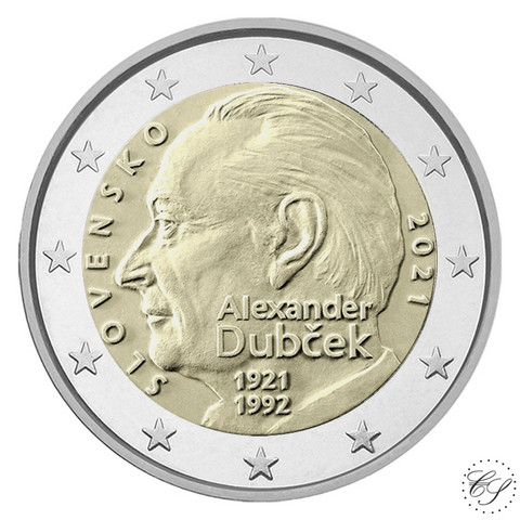 Slovakia 2 € 2021 Alexander Dubcek 100 v.