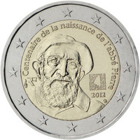 Ranska 2 € 2012 Abbé Pierre