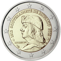 Monaco 2 € 2012 Lucien I Grimaldi