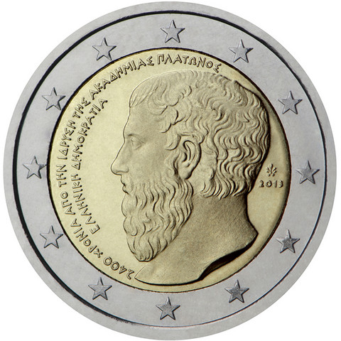 Kreikka 2 € 2013 Platonin akatemia 2400 vuotta