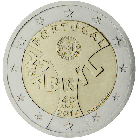 Portugali 2 € 2014 Neilikkavallankumous