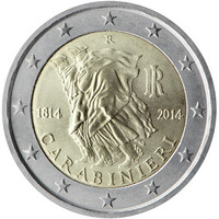 Italia 2 € 2014 Karabinieerit 200 vuotta