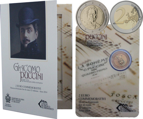San Marino 2 € 2014 Giacomo Puccini