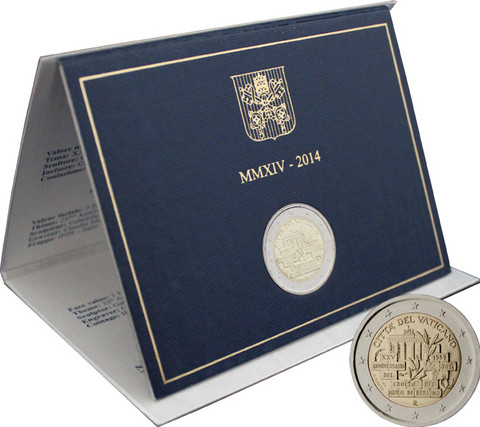 Vatikaani 2 € 2014 Berliinin muurin murtumisesta 25 vuotta