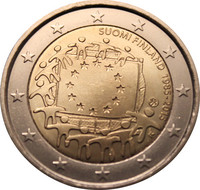 Suomi 2 € 2015 EU:n lippu 30 vuotta