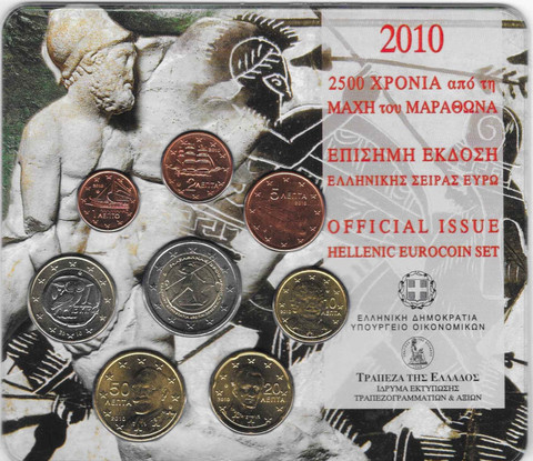 Kreikka 2010 BU rahasarja sis. 2 € juhlarahan