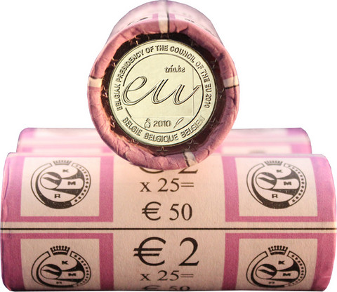 Belgia 2 € 2010 EU- puheenjohtajuus rulla