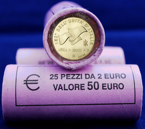 Italia 2 € 2011 150 vuotta Italian yhdistymisestä rulla