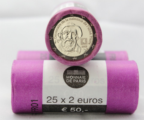 Ranska 2 € 2012 Abbé Pierre rulla