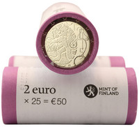 Suomi 2 € 2010 Suomalainen raha 150 vuotta rulla