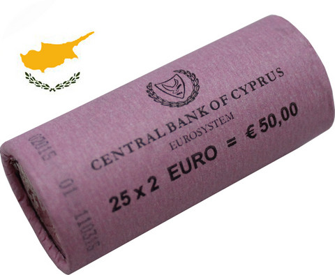 Kypros 2 € 2013 rulla, lyöntimäärä 90 000 kpl