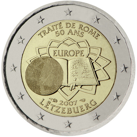 Luxemburg 2 € 2007 Rooman Sopimus