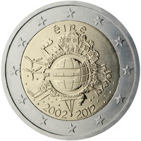 Irlanti 2 € 2012 Euro 10 vuotta