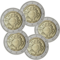 Saksa 2 € 2012 Euro 10 vuotta A-J