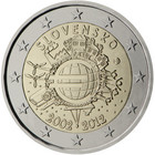 Slovakia 2 € 2012 Euro 10 vuotta