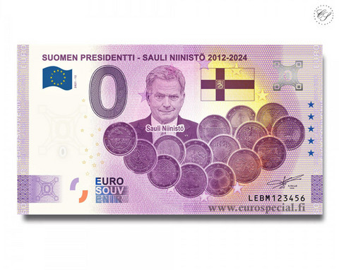 Suomi 0 € 2021 Sauli Niinistö - Suomen Presidentit Special Edition UNC