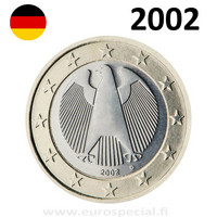 Saksa 1 € 2002 Kotka UNC