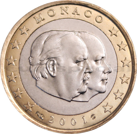 Monaco 1 € 2001 Albert II & Rainier III