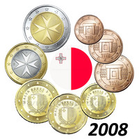 Malta 1s- 2 € 2008 UNC