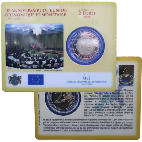 Luxemburg 2 € 2009 EMU BU coincard